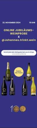 -ONLINE-JUBILÄUMS-WEINPROBE- am Fr. 22. Nov. um 19 Uhr, mit Wein-Influencer Johannes Quernheim 